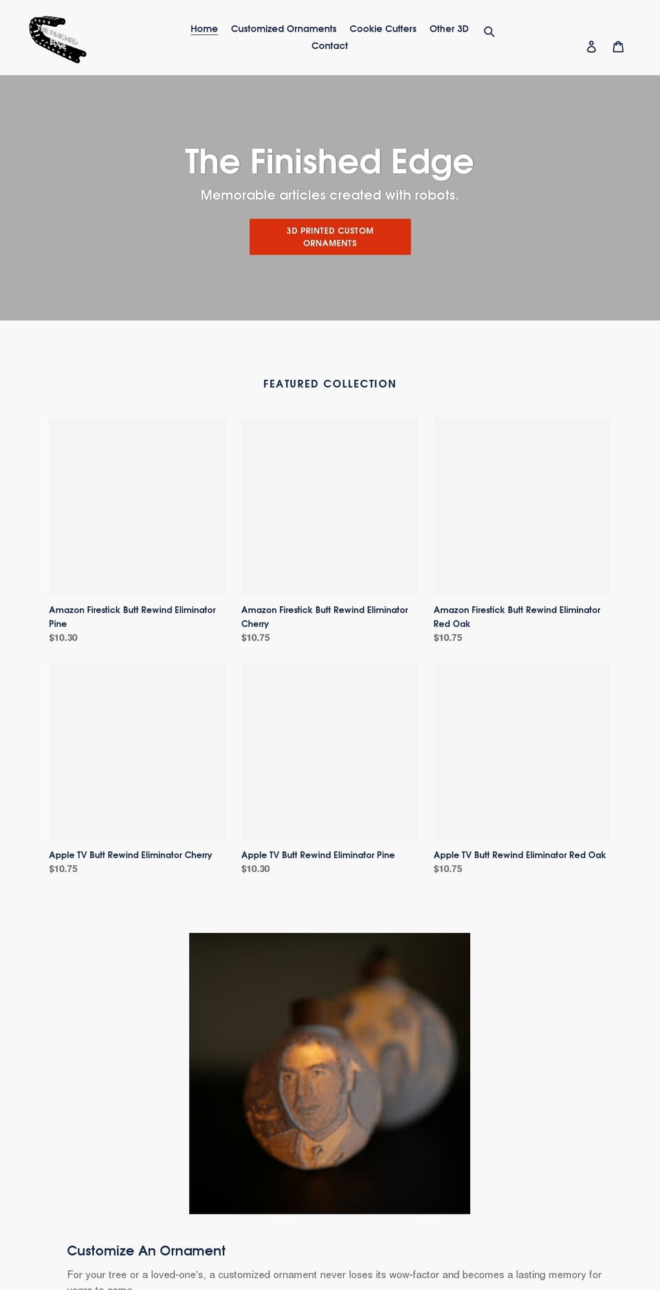 thefinishededge.ca shopify website screenshot