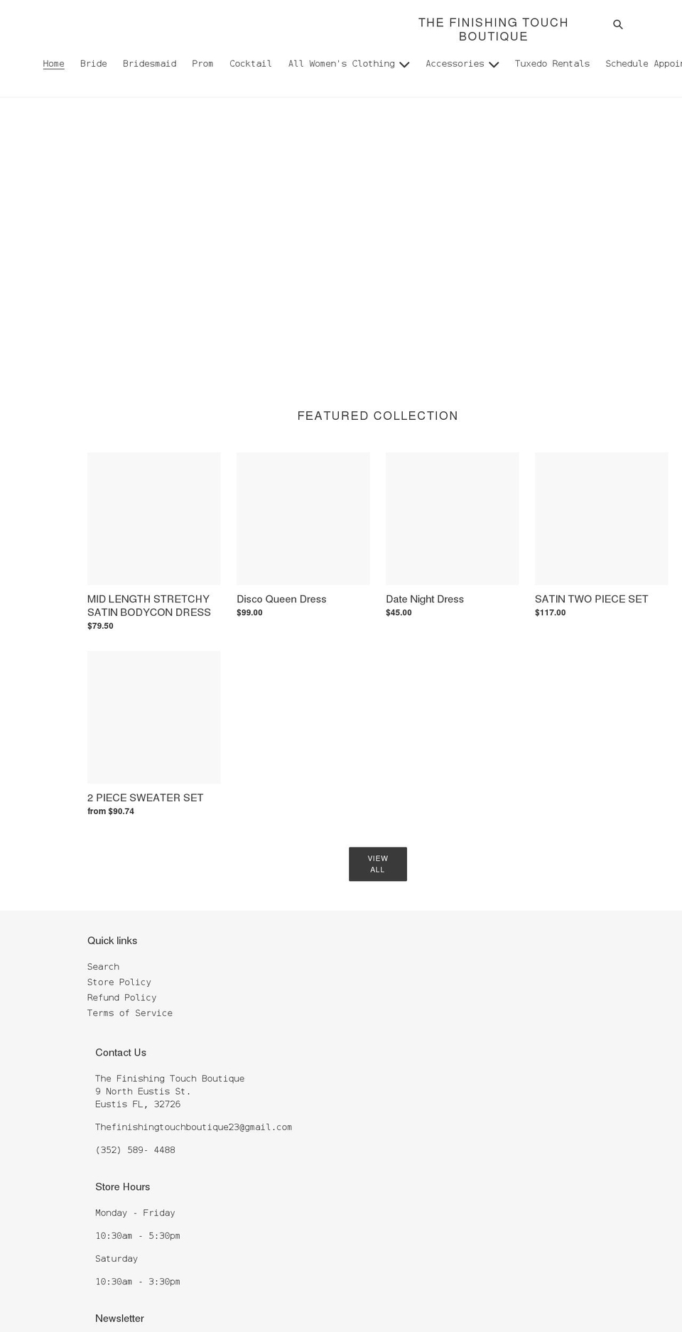 thefinishtouchboutique.com shopify website screenshot