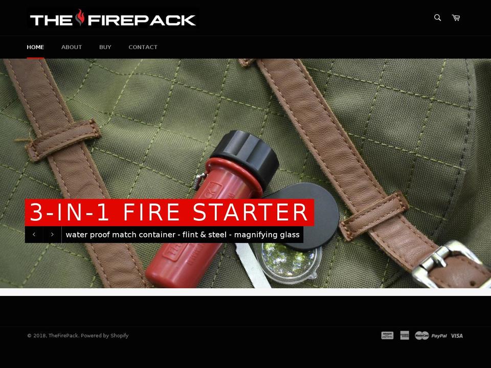 thefirepack.com shopify website screenshot