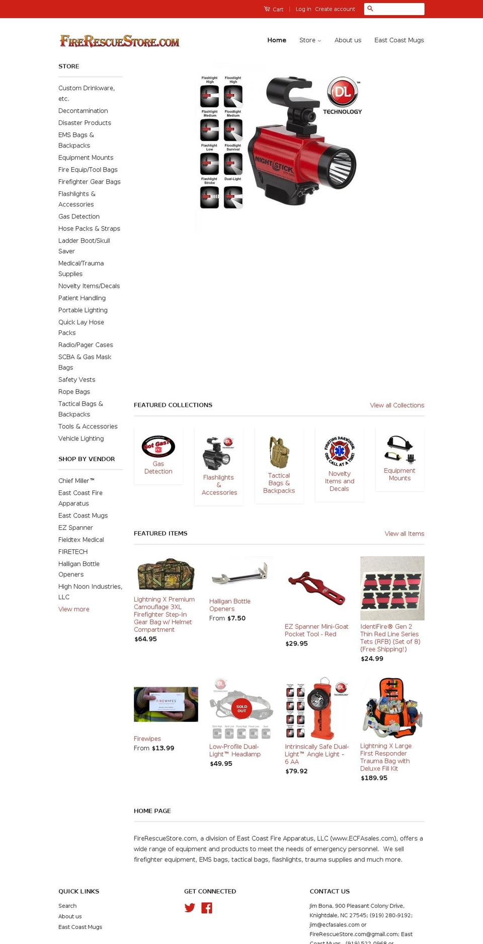 thefirerescuestore.com — Shopify storefront screenshot