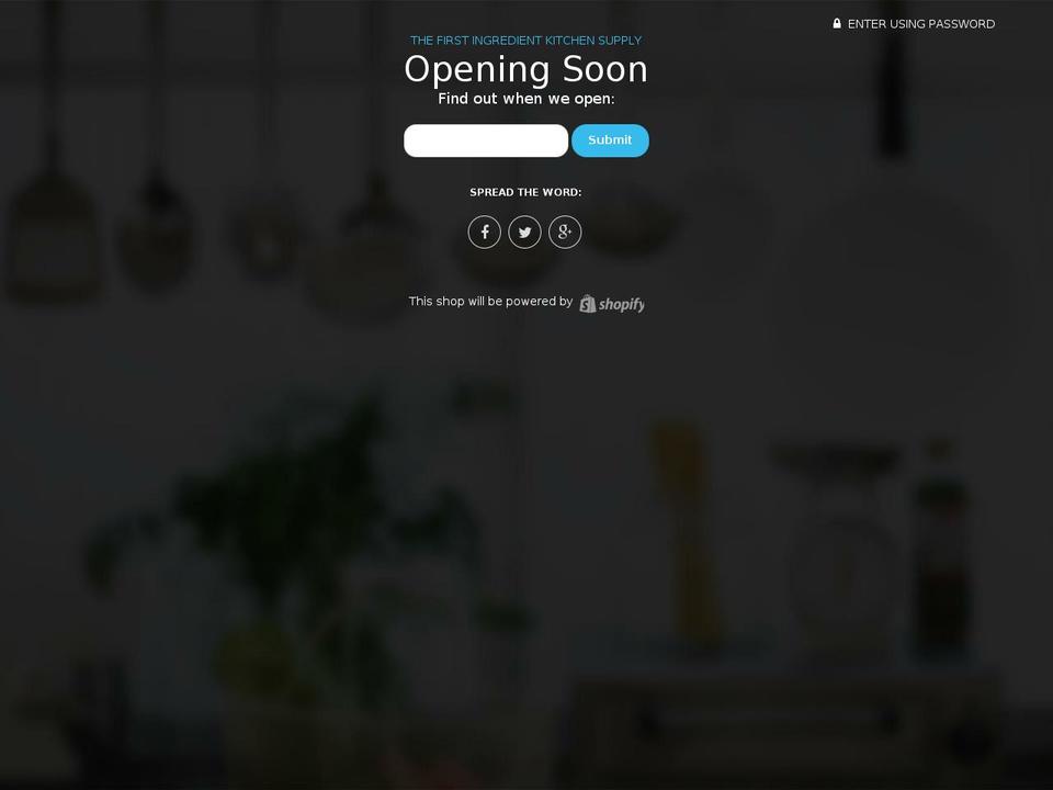 thefirstingredient.com shopify website screenshot