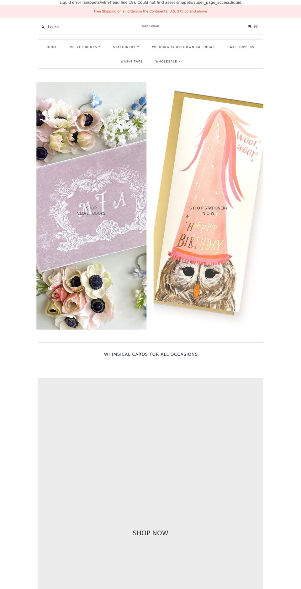 thefirstsnow.com shopify website screenshot