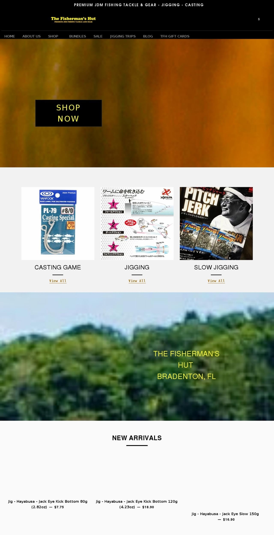 thefishermanshut.com shopify website screenshot