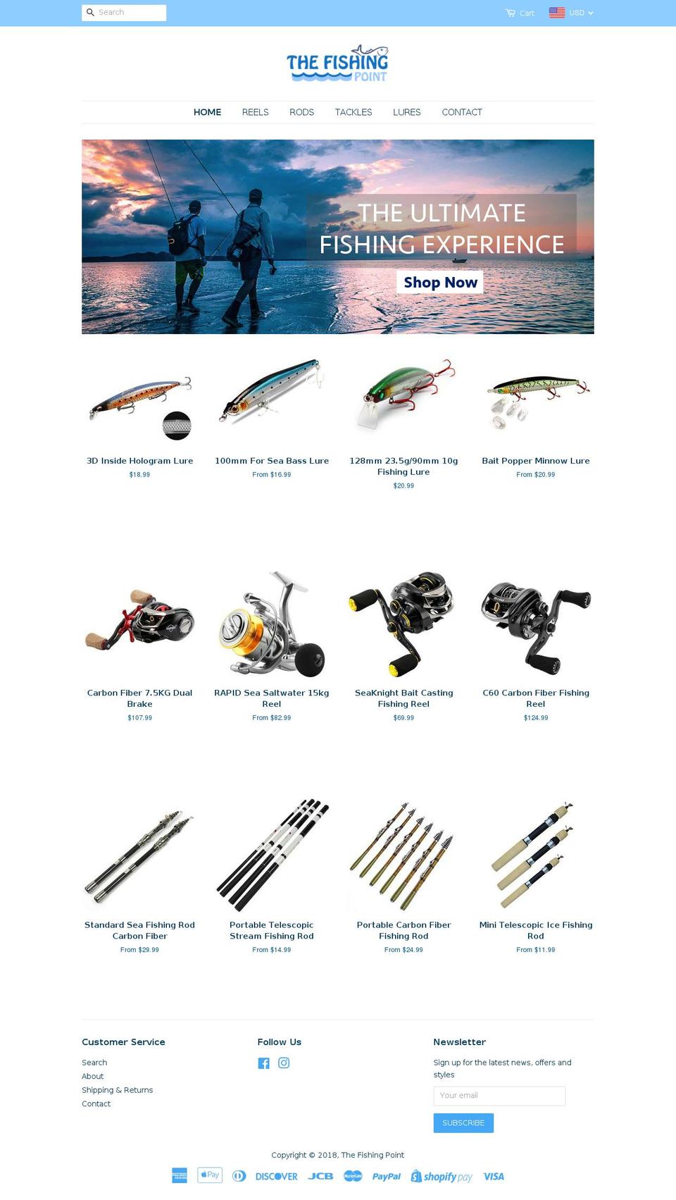 thefishingpoint.com — Shopify storefront screenshot