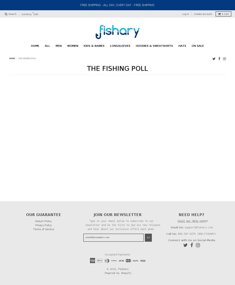 thefishingpoll.com — Shopify storefront screenshot