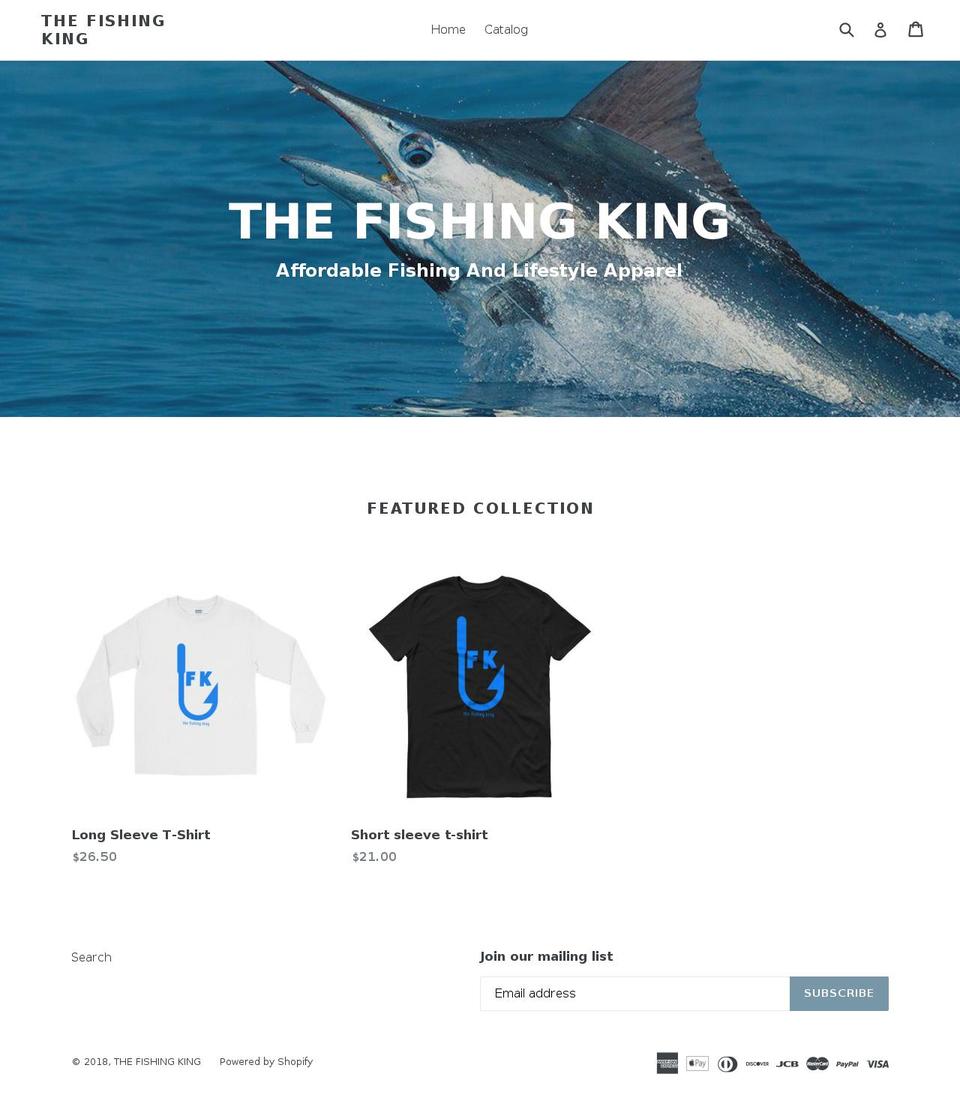 thefishking.biz shopify website screenshot