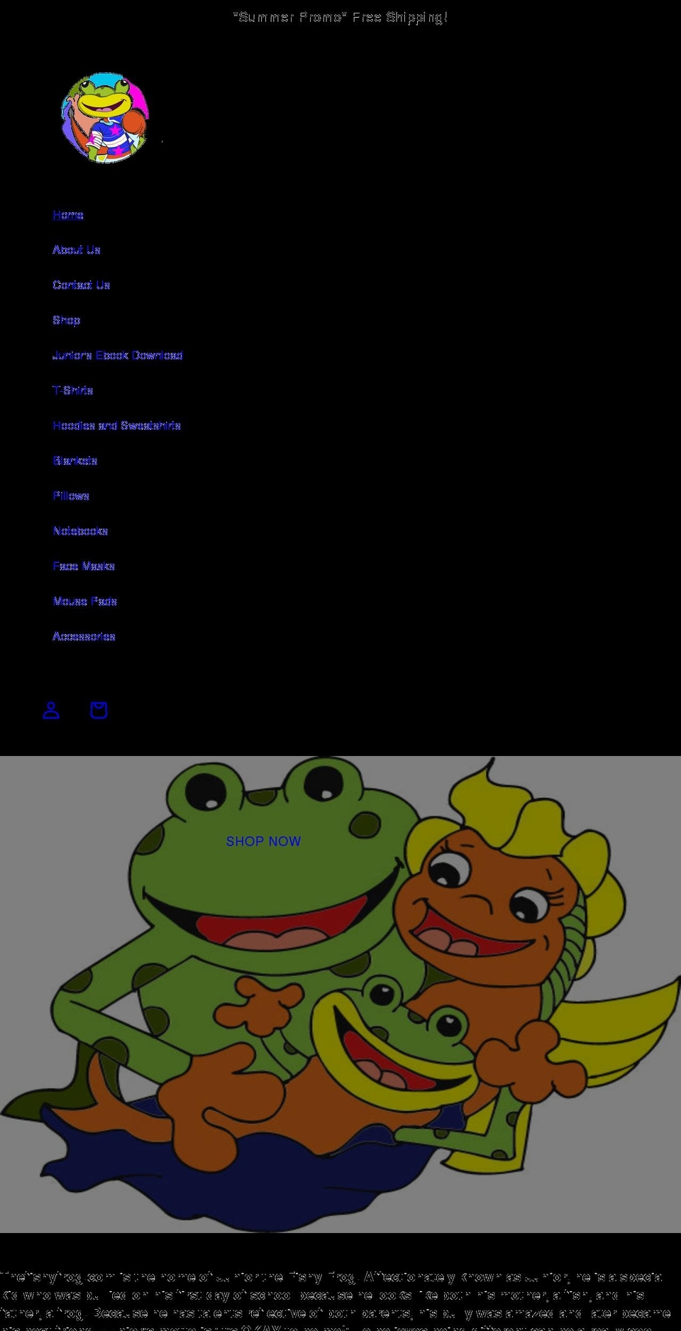 thefishyfrog.com shopify website screenshot