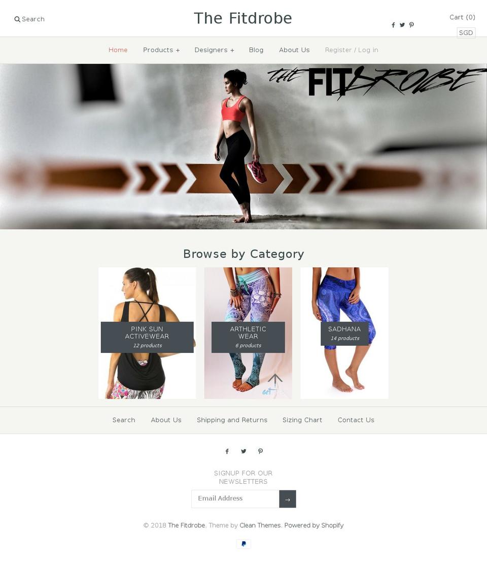 thefitdrobe.com — Shopify storefront screenshot