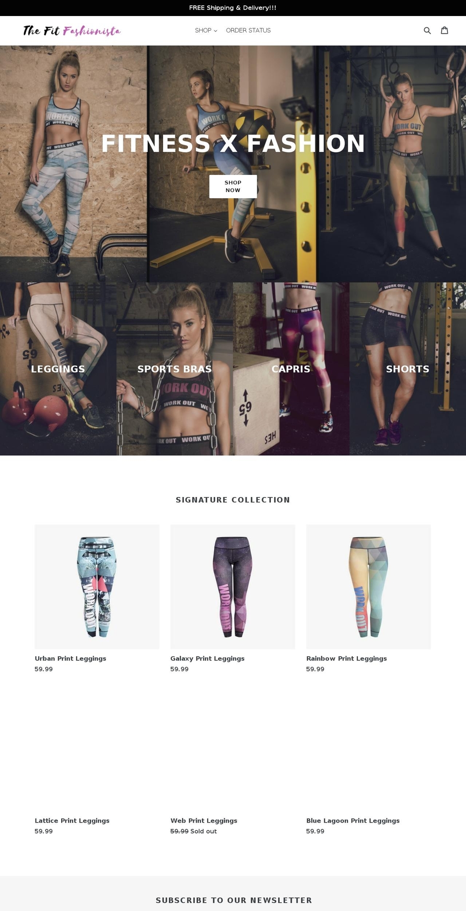 thefitfashionista.com — Shopify storefront screenshot