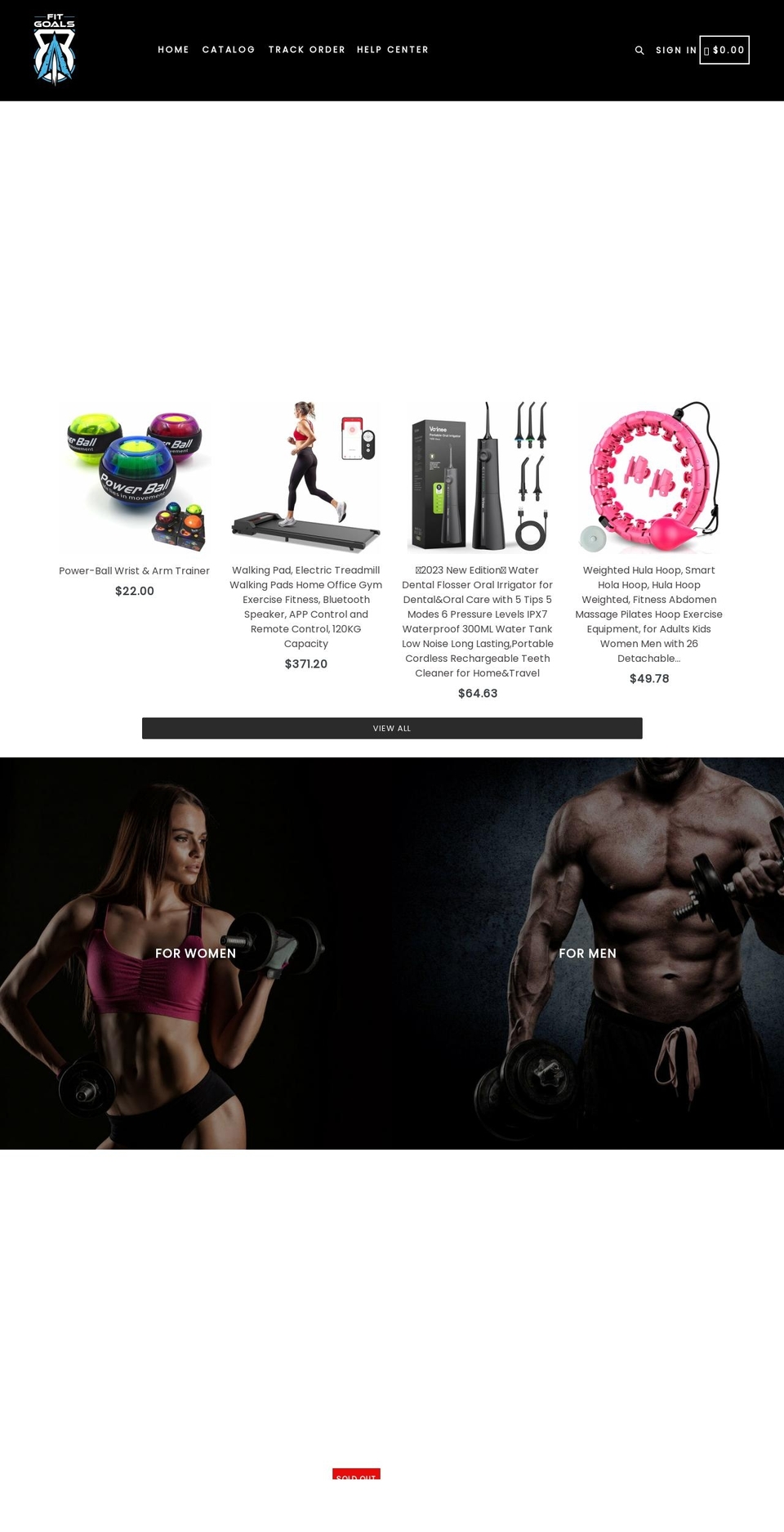 Alidrop Premium Shopify theme site example thefitgoals.com