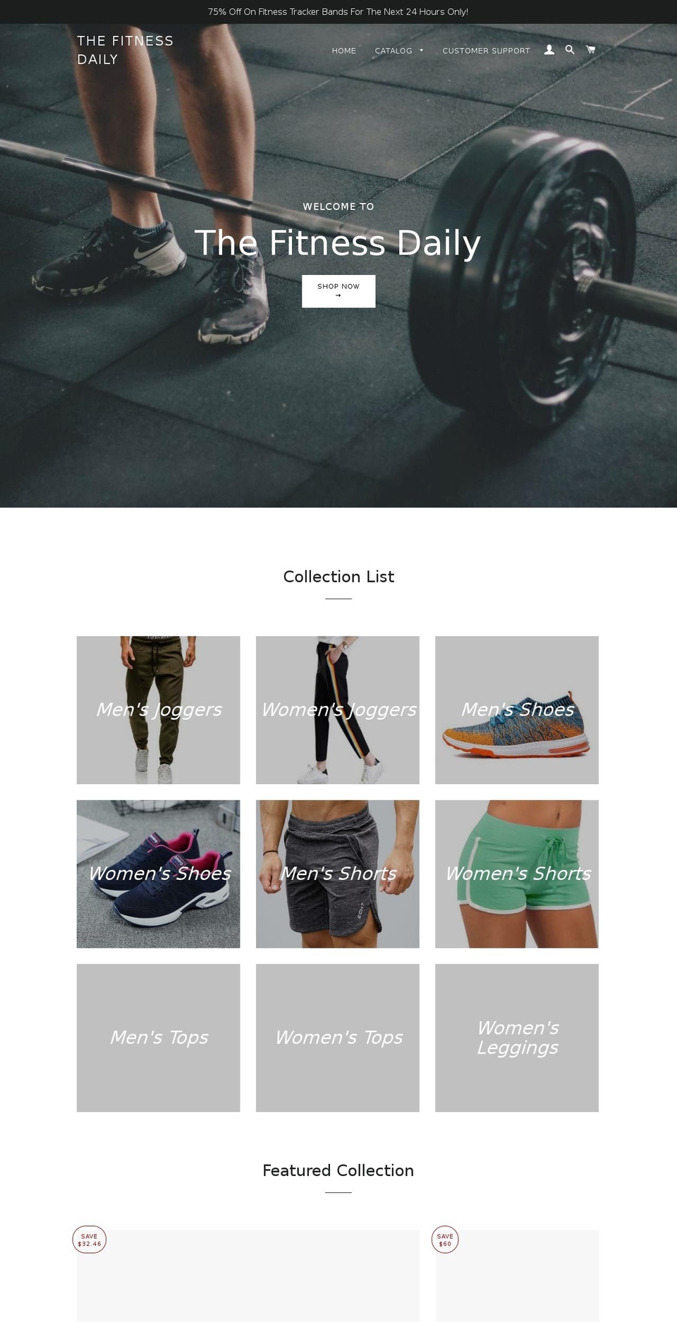 thefitnessdaily.com — Shopify storefront screenshot