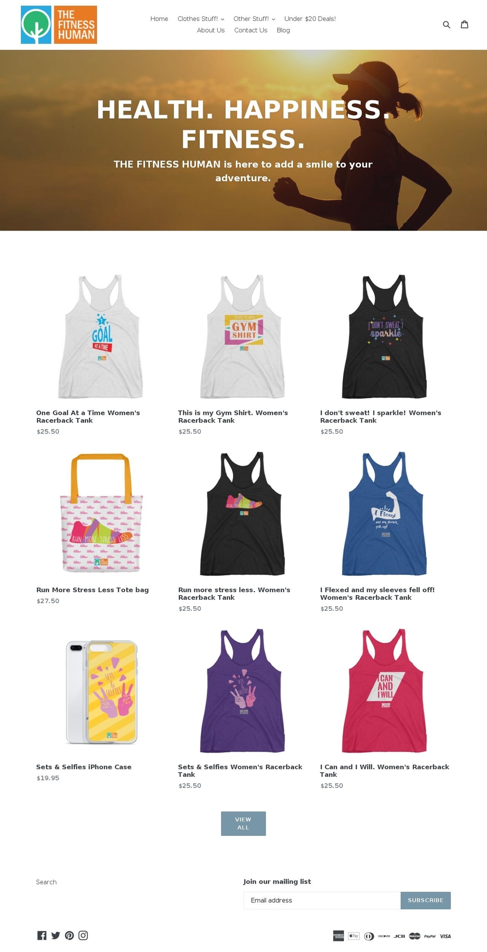 thefitnesshuman.com — Shopify storefront screenshot