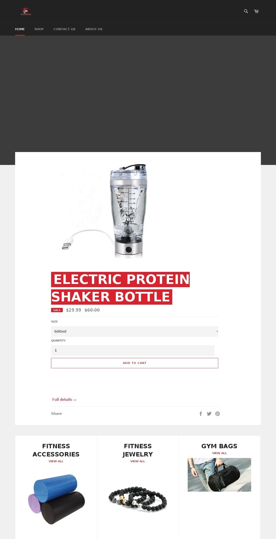thefitnessplug.com — Shopify storefront screenshot