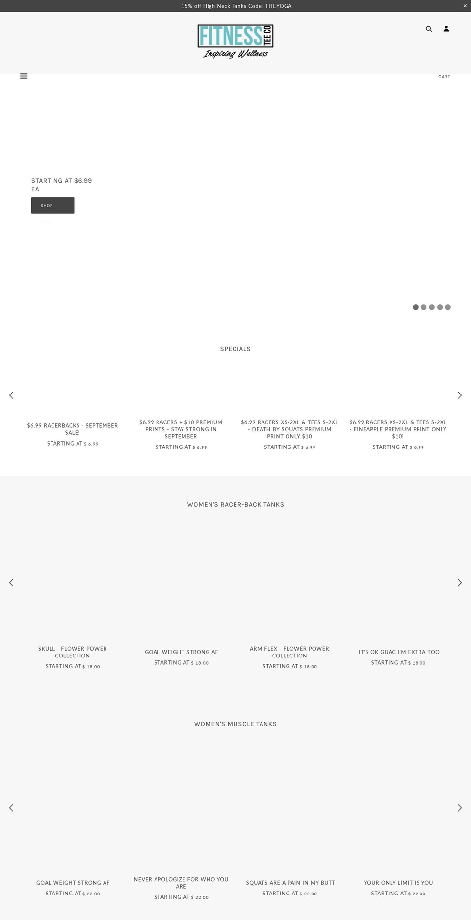 thefitnessteeco.net shopify website screenshot