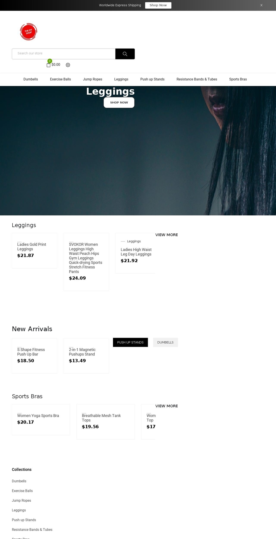 thefitshop.net shopify website screenshot