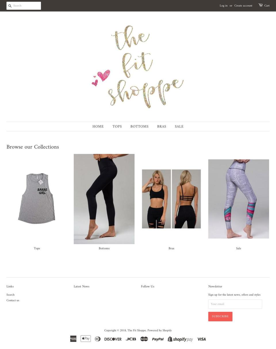 thefitshoppe.com — Shopify storefront screenshot