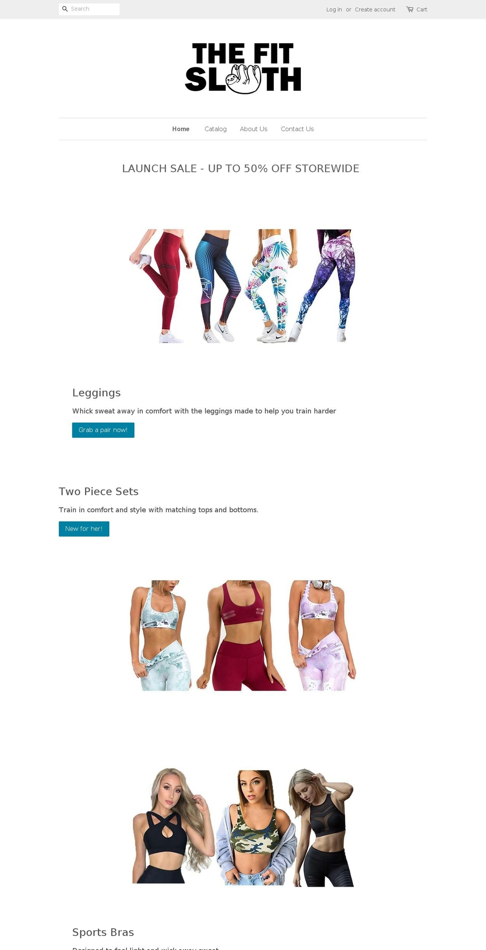 thefitsloth.com — Shopify storefront screenshot