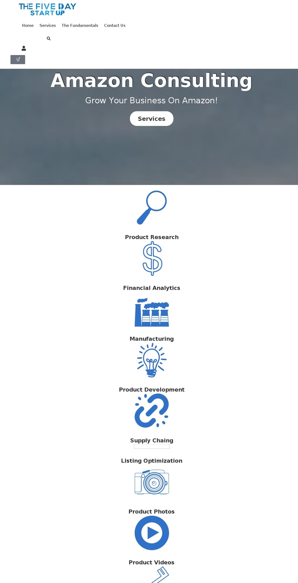 thefivedaystartup.com — Shopify storefront screenshot