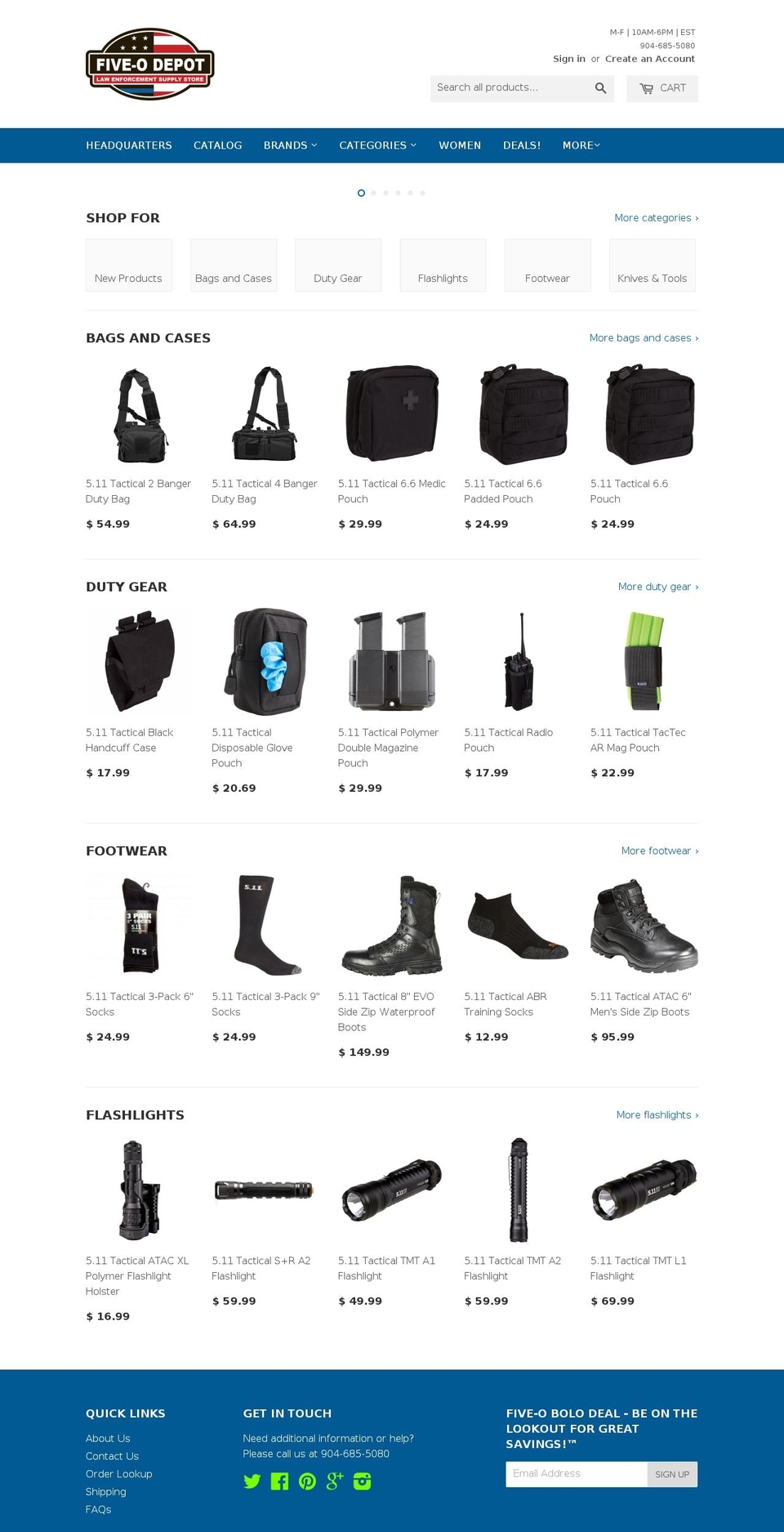 thefiveodepot.com shopify website screenshot