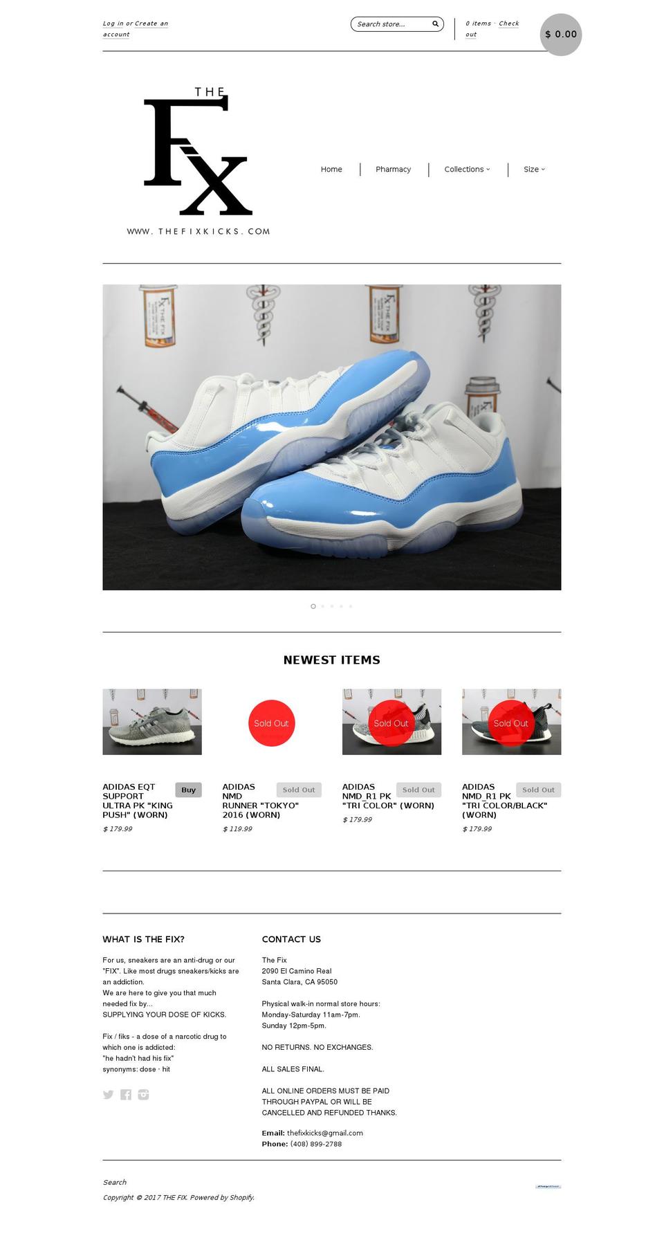 thefixkicks.com shopify website screenshot