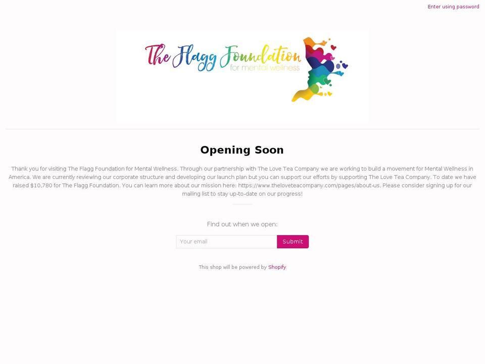 theflaggfoundation.org shopify website screenshot