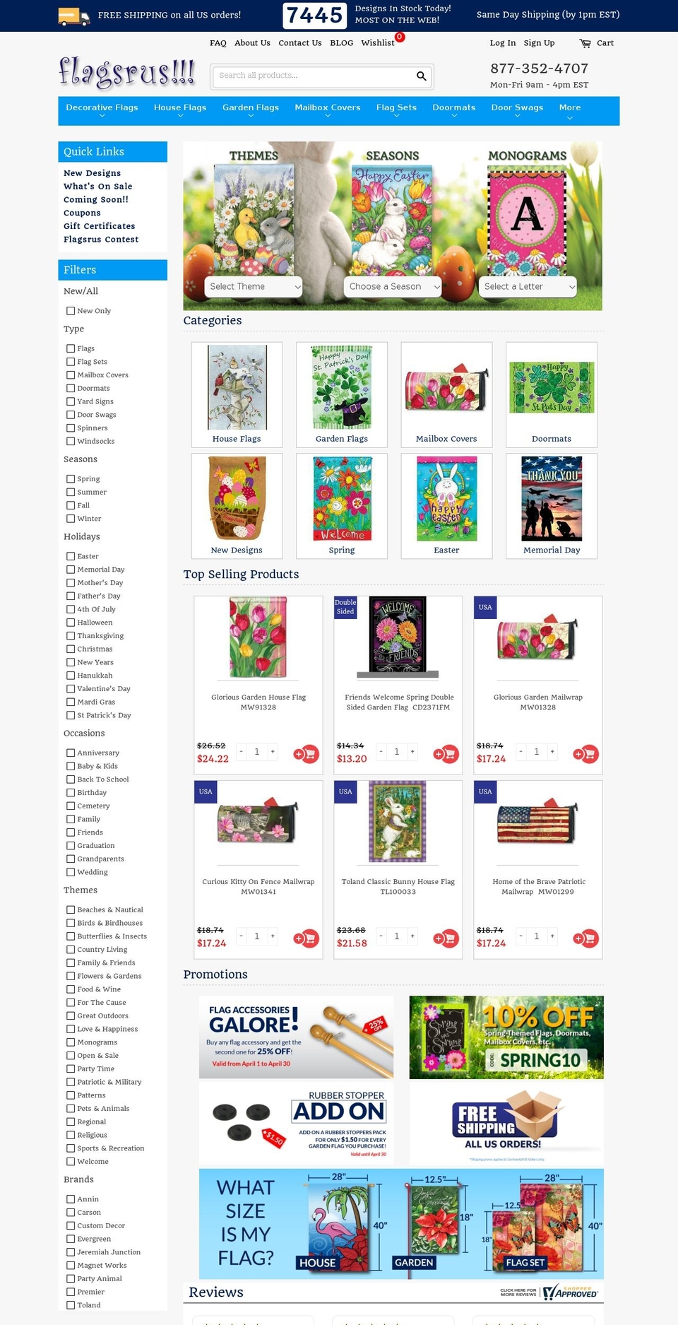 Flagsrus Shopify theme site example theflagstore.net