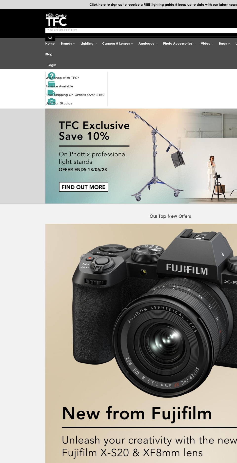 theflashcentre.com shopify website screenshot