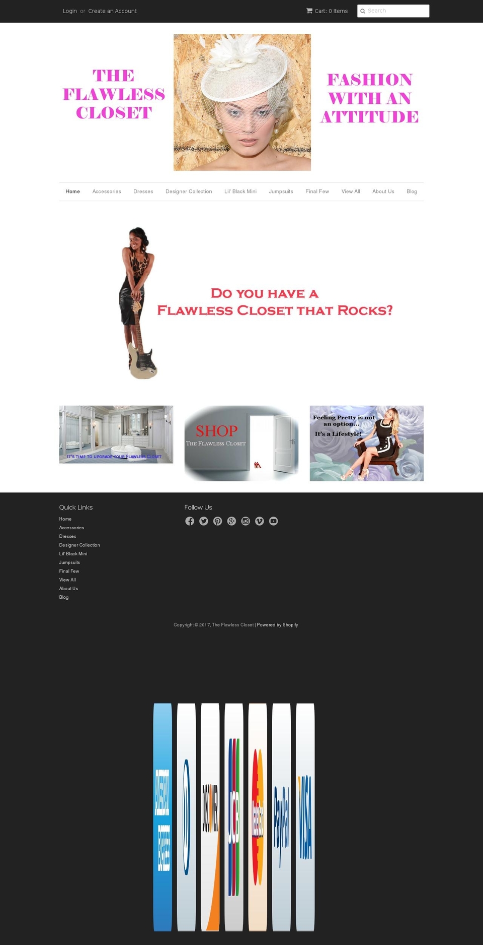 theflawlesscloset.com shopify website screenshot