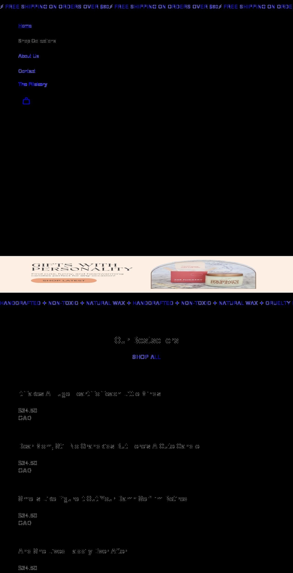 theflickery.com shopify website screenshot