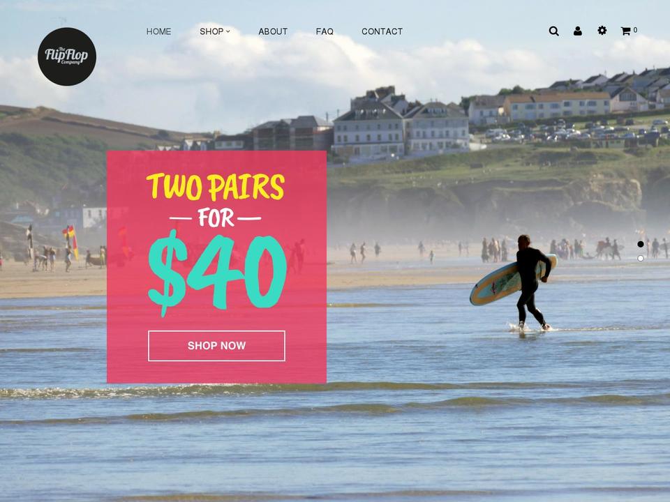 theflipflopcompany.com shopify website screenshot