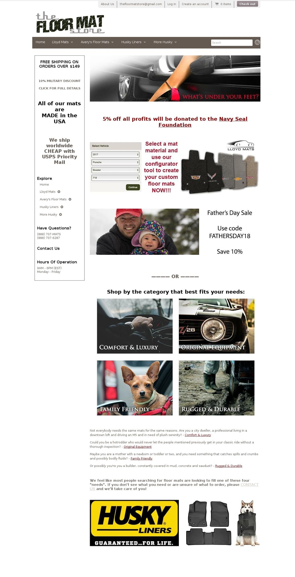 thefloormatstore.com — Shopify storefront screenshot