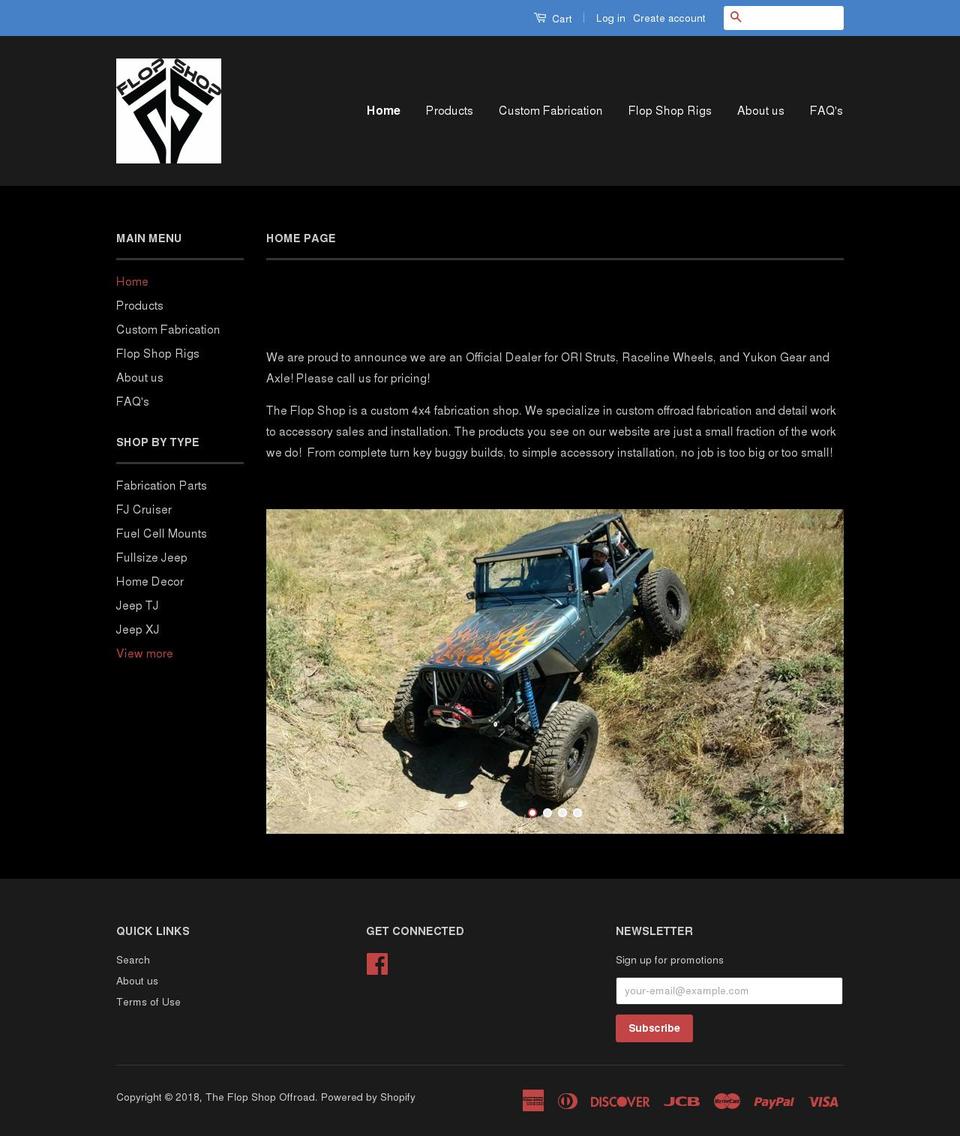 Classic with Installments message Shopify theme site example theflopshopoffroad.com