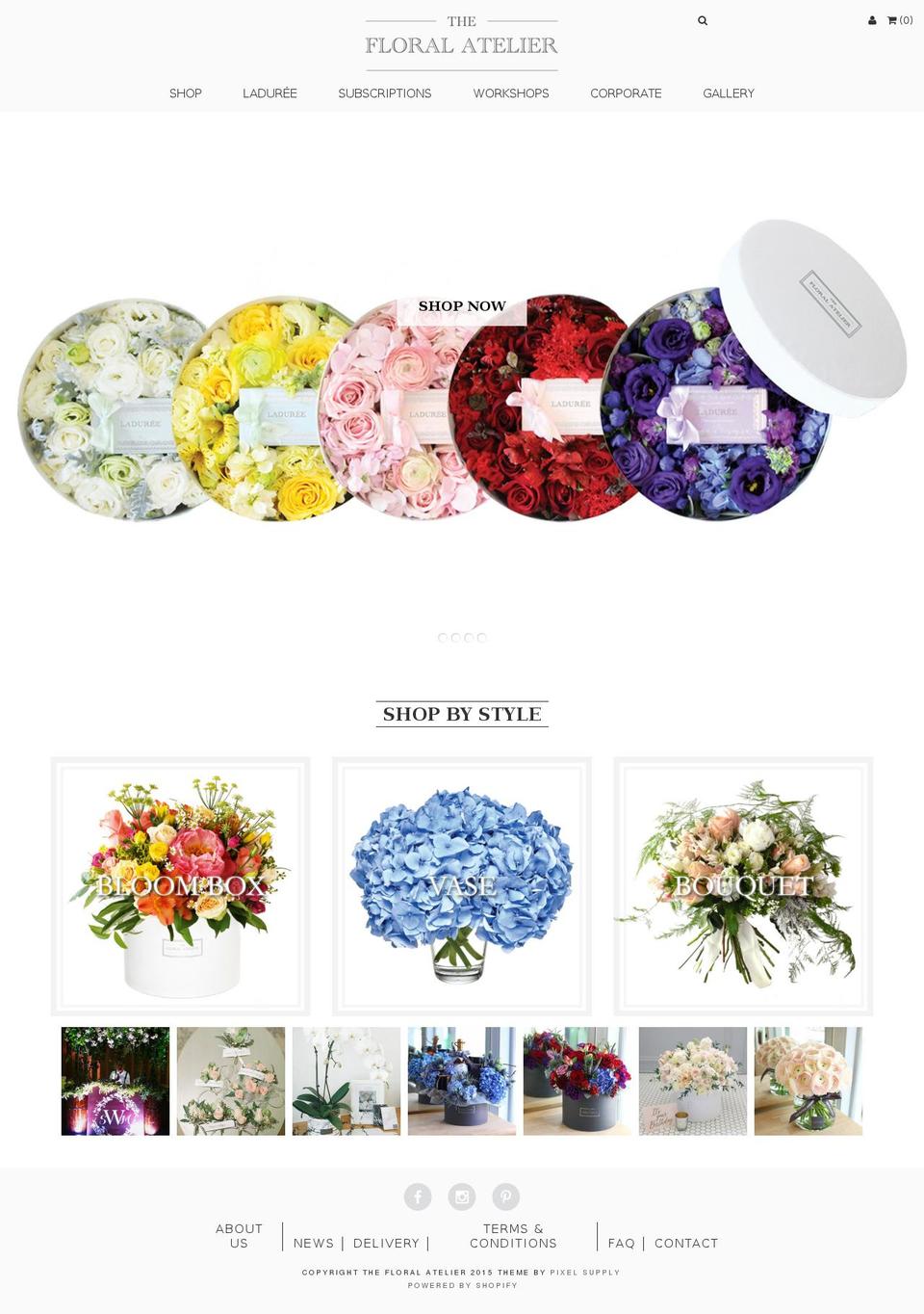 thefloralatelier.com shopify website screenshot