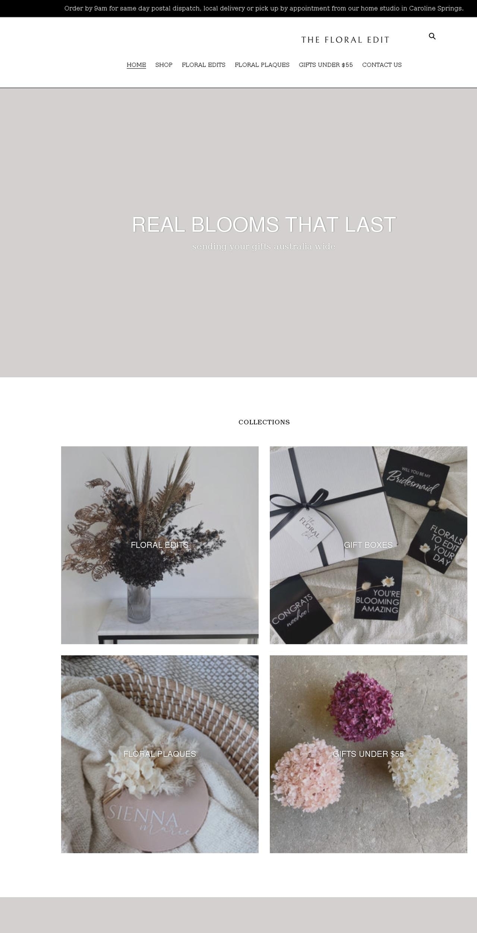 thefloraledit.com.au shopify website screenshot