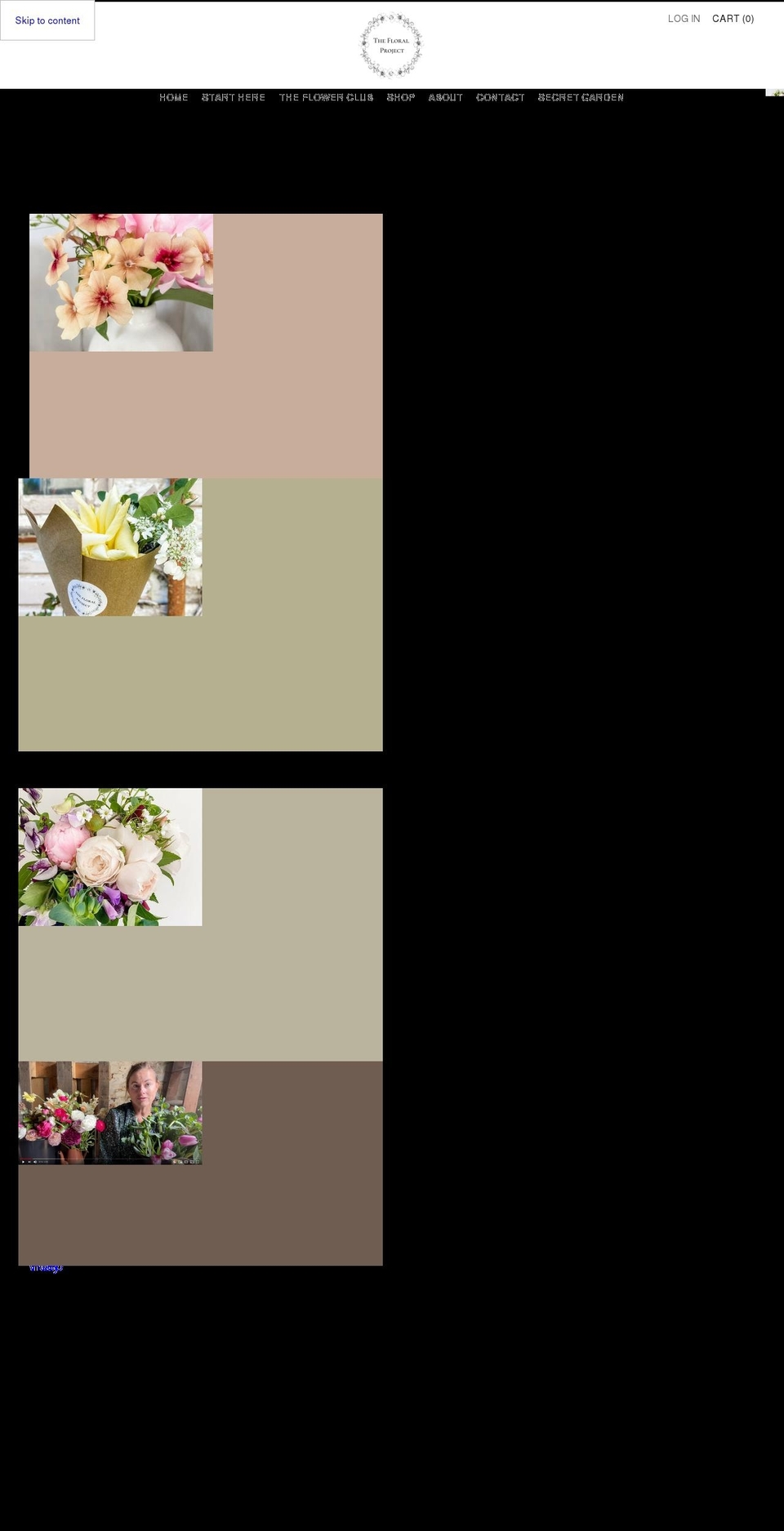 thefloralproject.co.uk shopify website screenshot