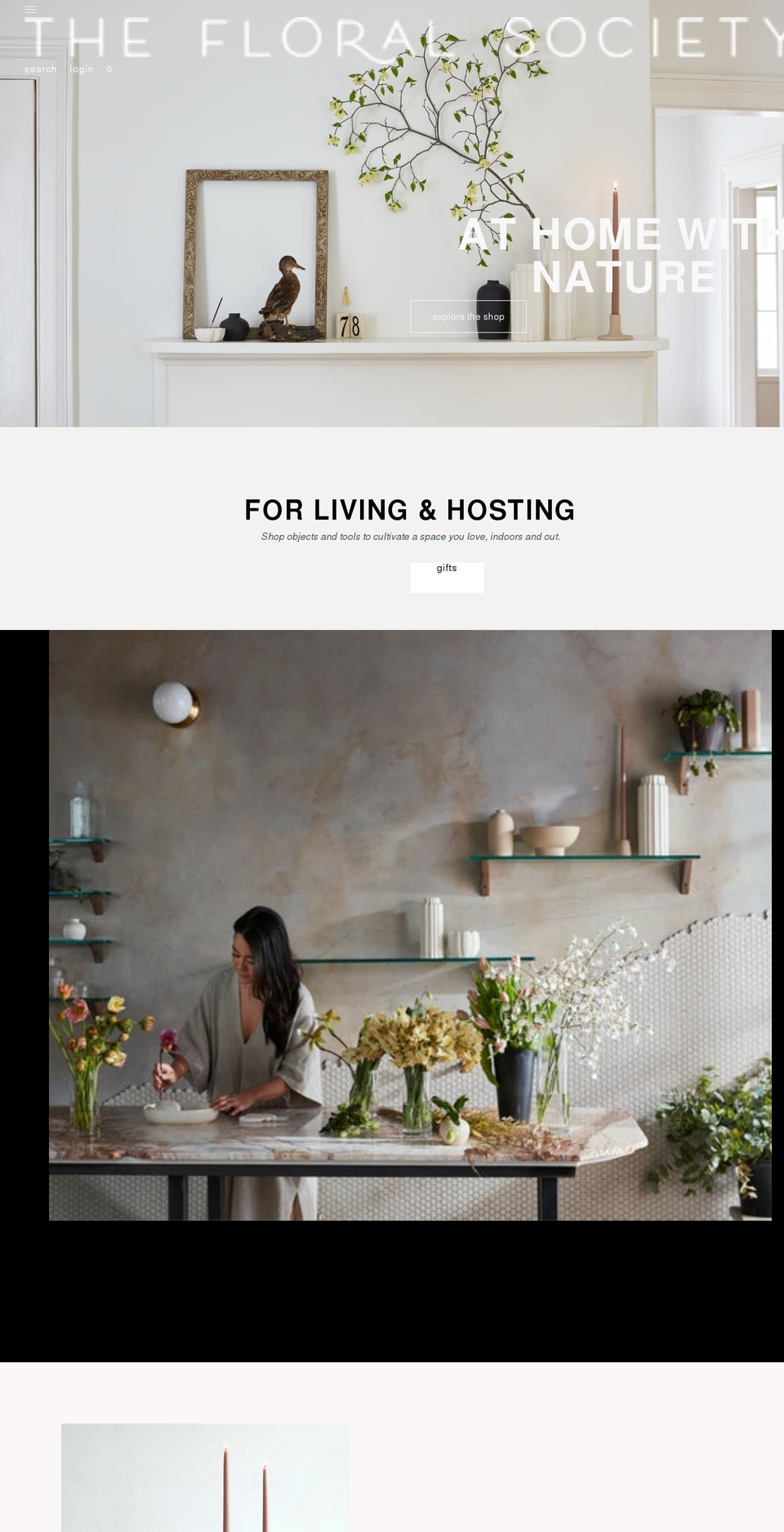 thefloralsociety.com shopify website screenshot