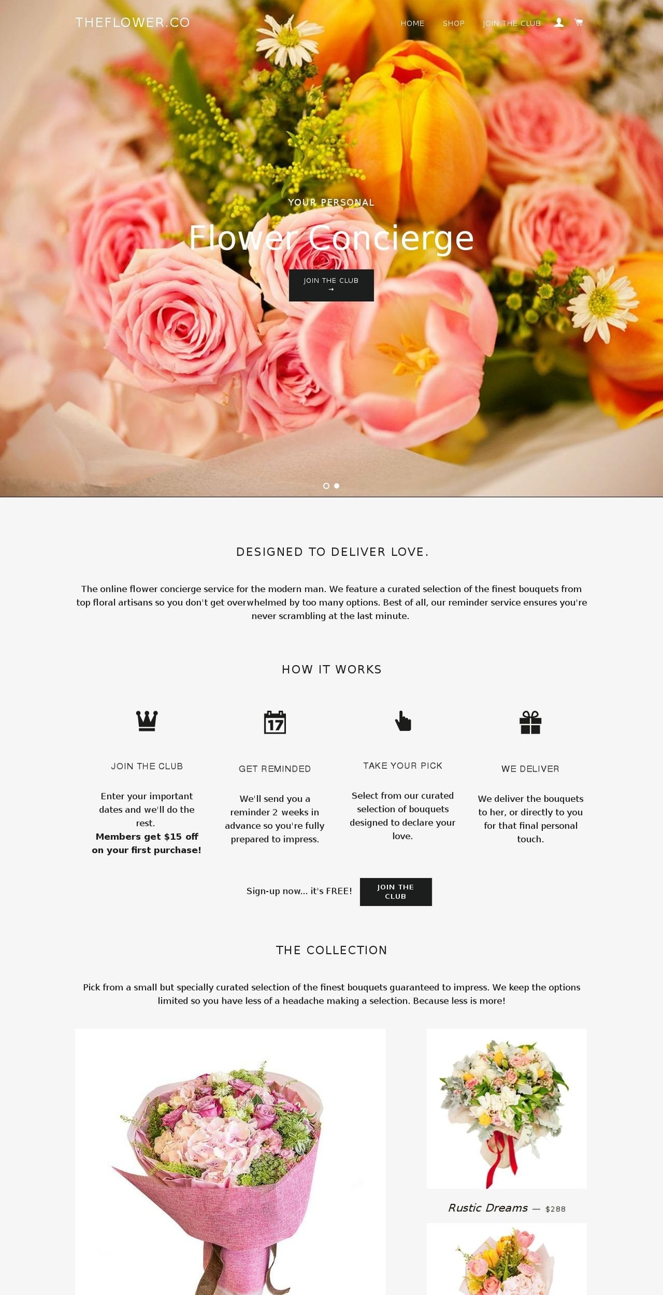 theflower.co shopify website screenshot