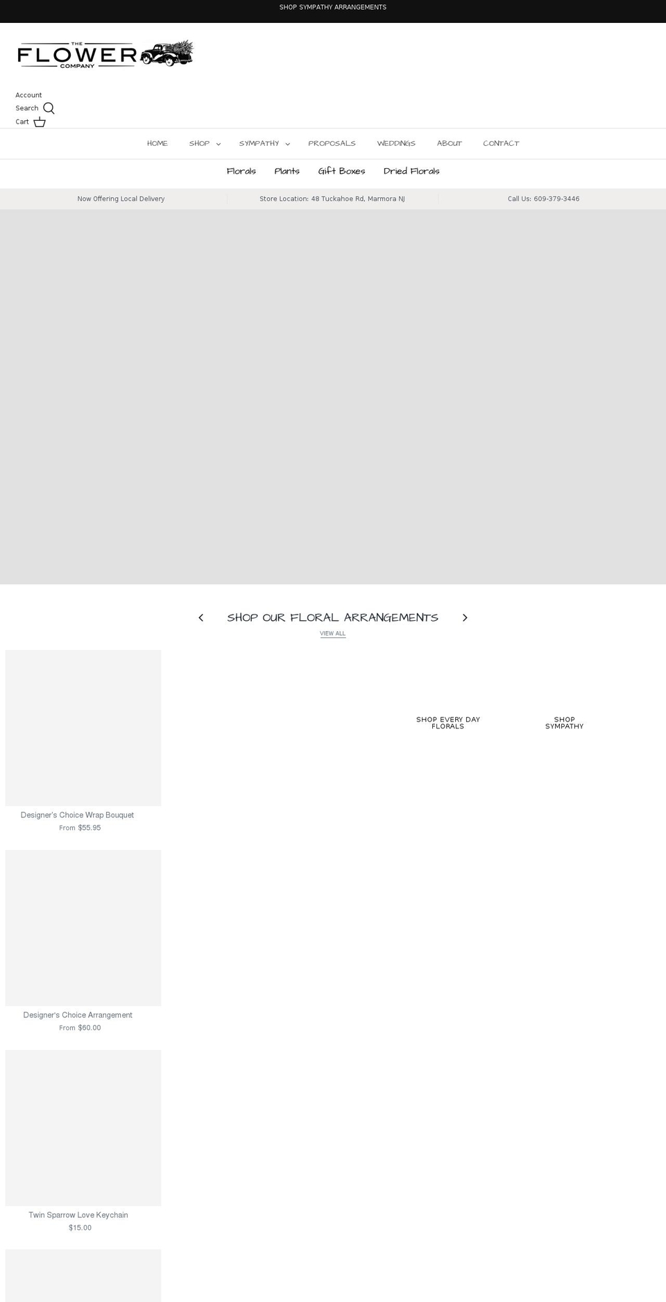 theflowercompany.net shopify website screenshot