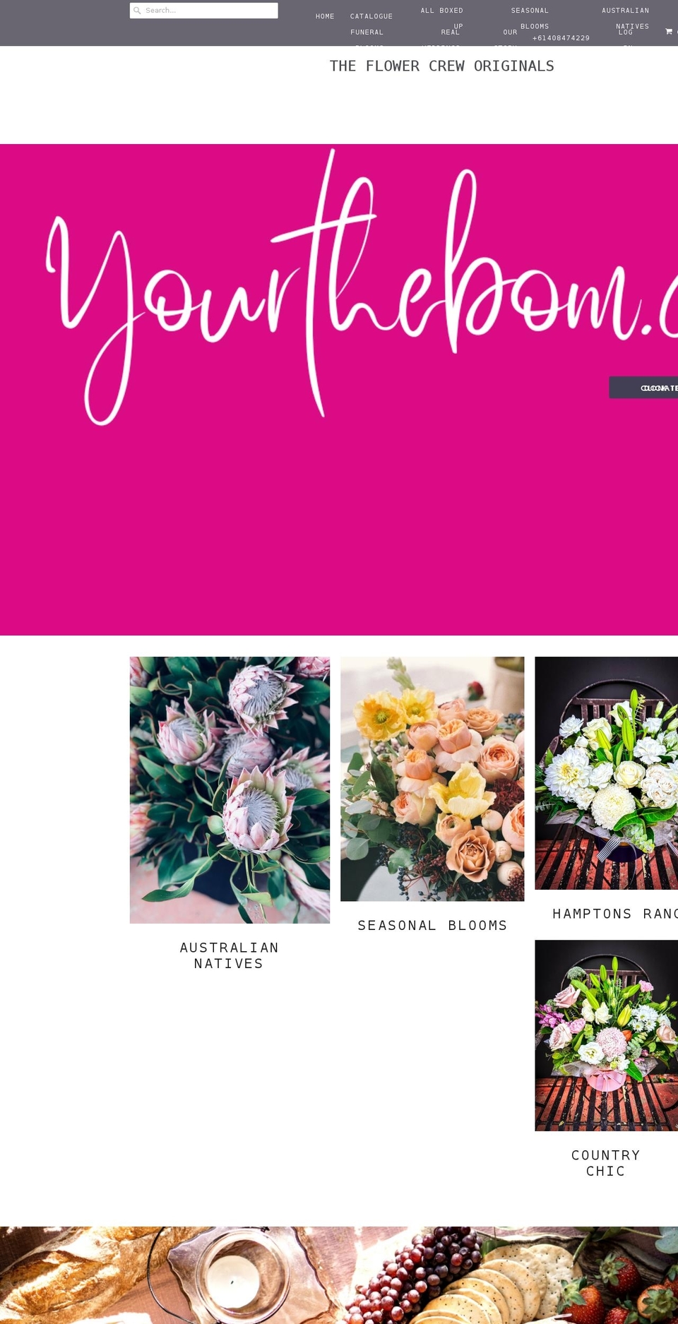 theflowercrew.net.au shopify website screenshot