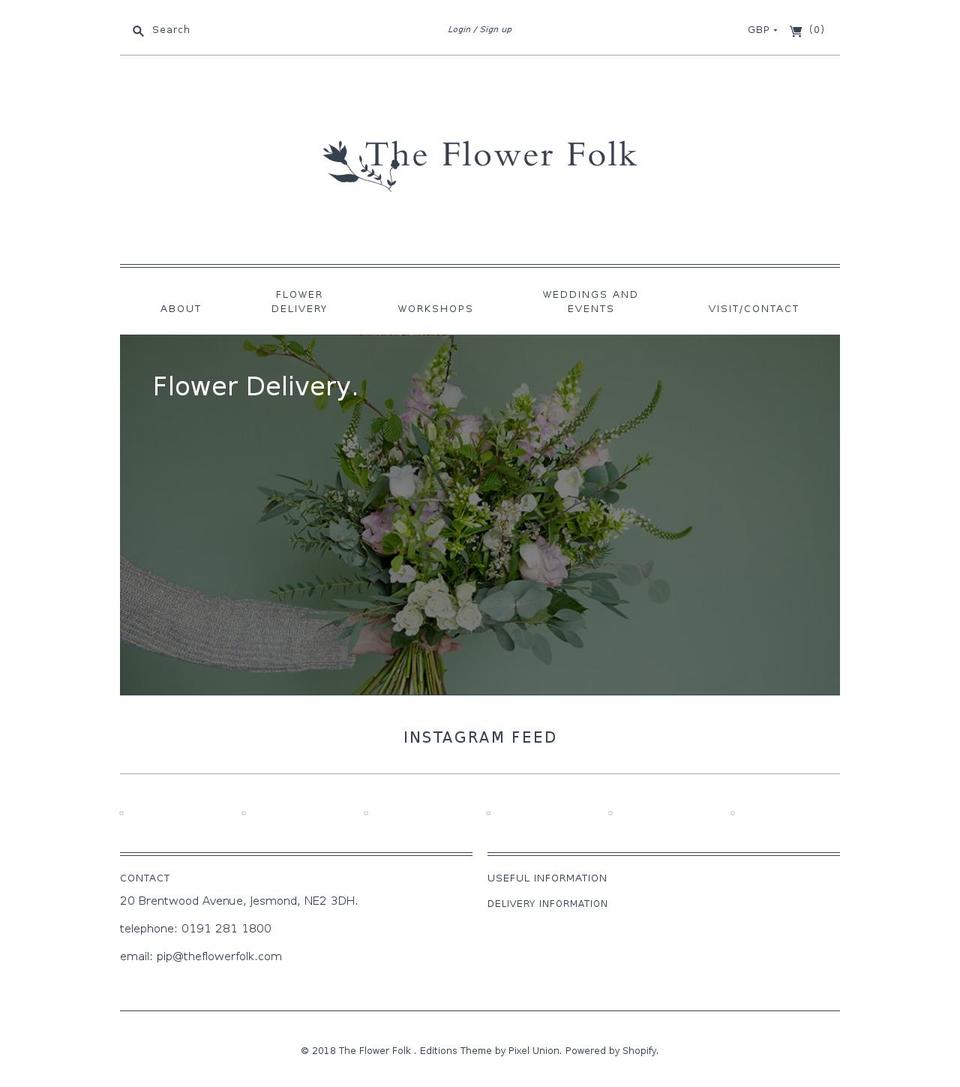 theflowerfolk.com shopify website screenshot