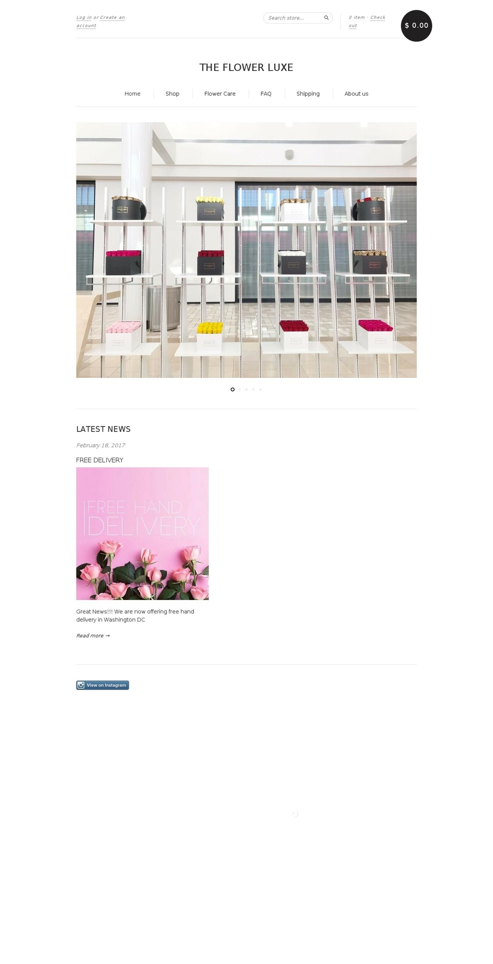 theflowerluxe.com shopify website screenshot