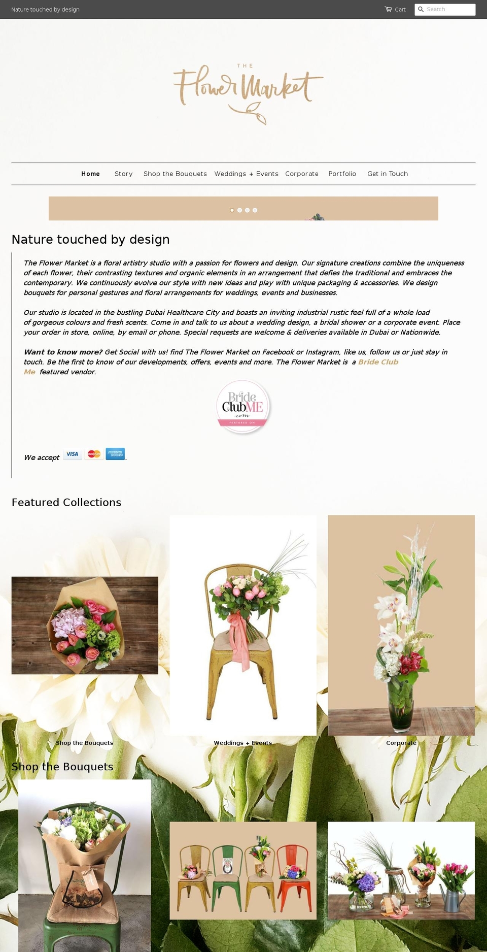 theflowermarketdubai.com shopify website screenshot