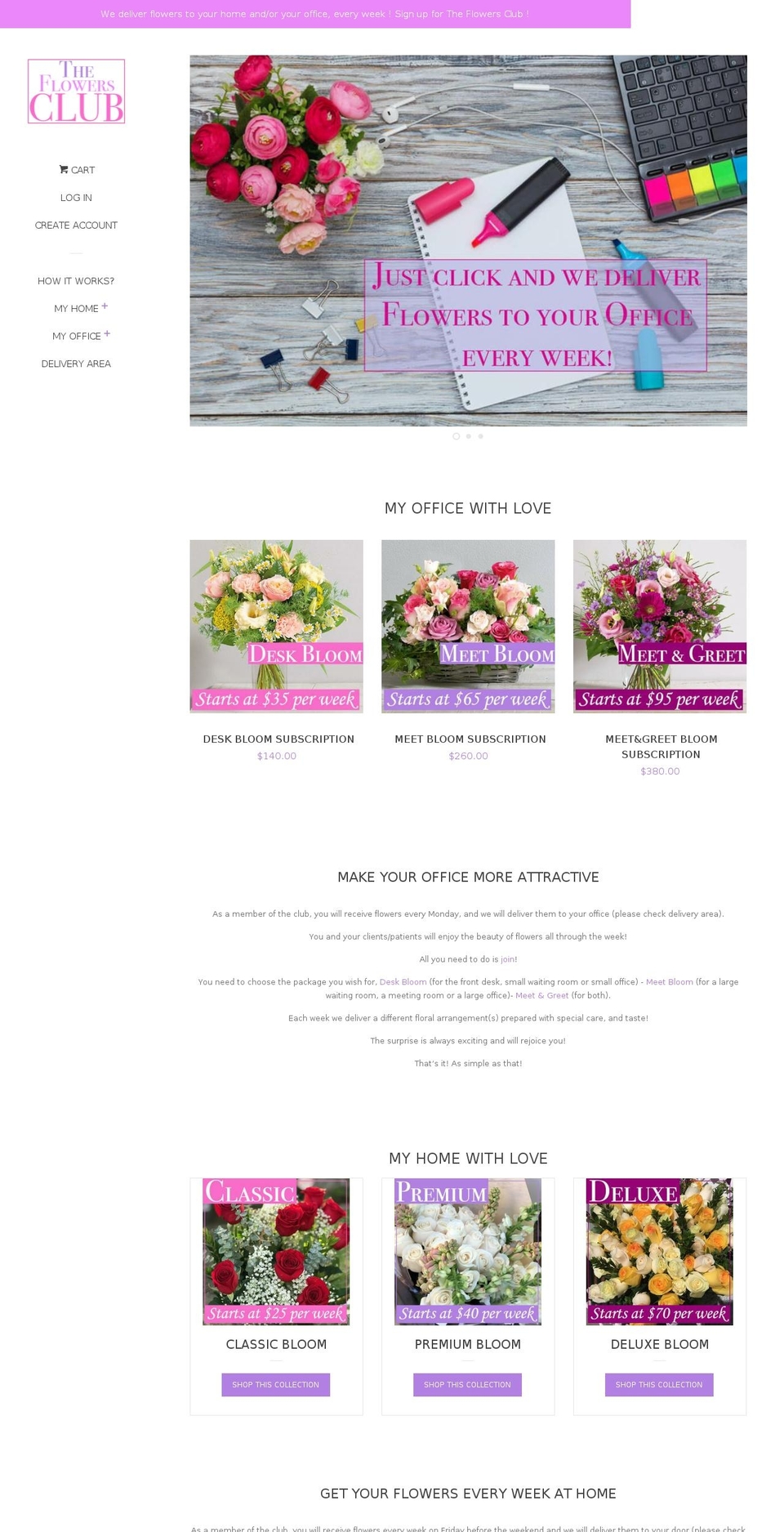 theflowersclub.com shopify website screenshot