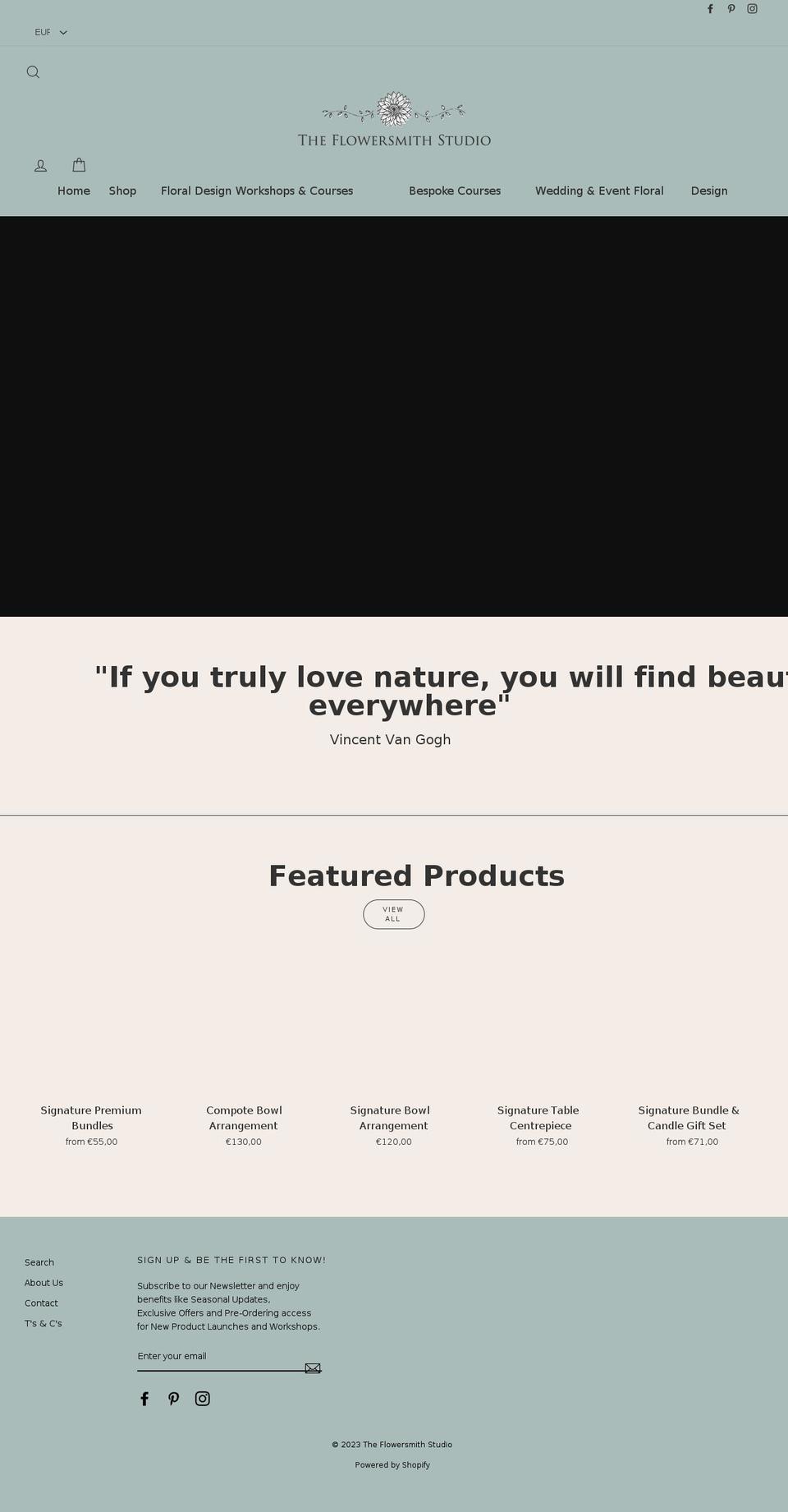 theflowersmithstudio.ie shopify website screenshot