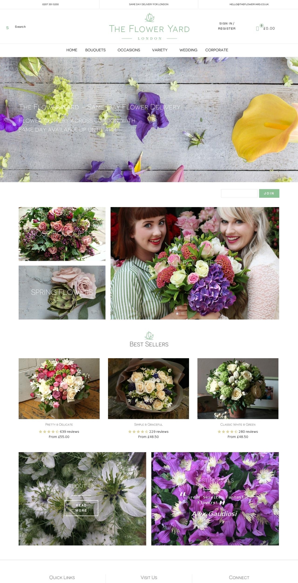 thefloweryard.co.uk shopify website screenshot