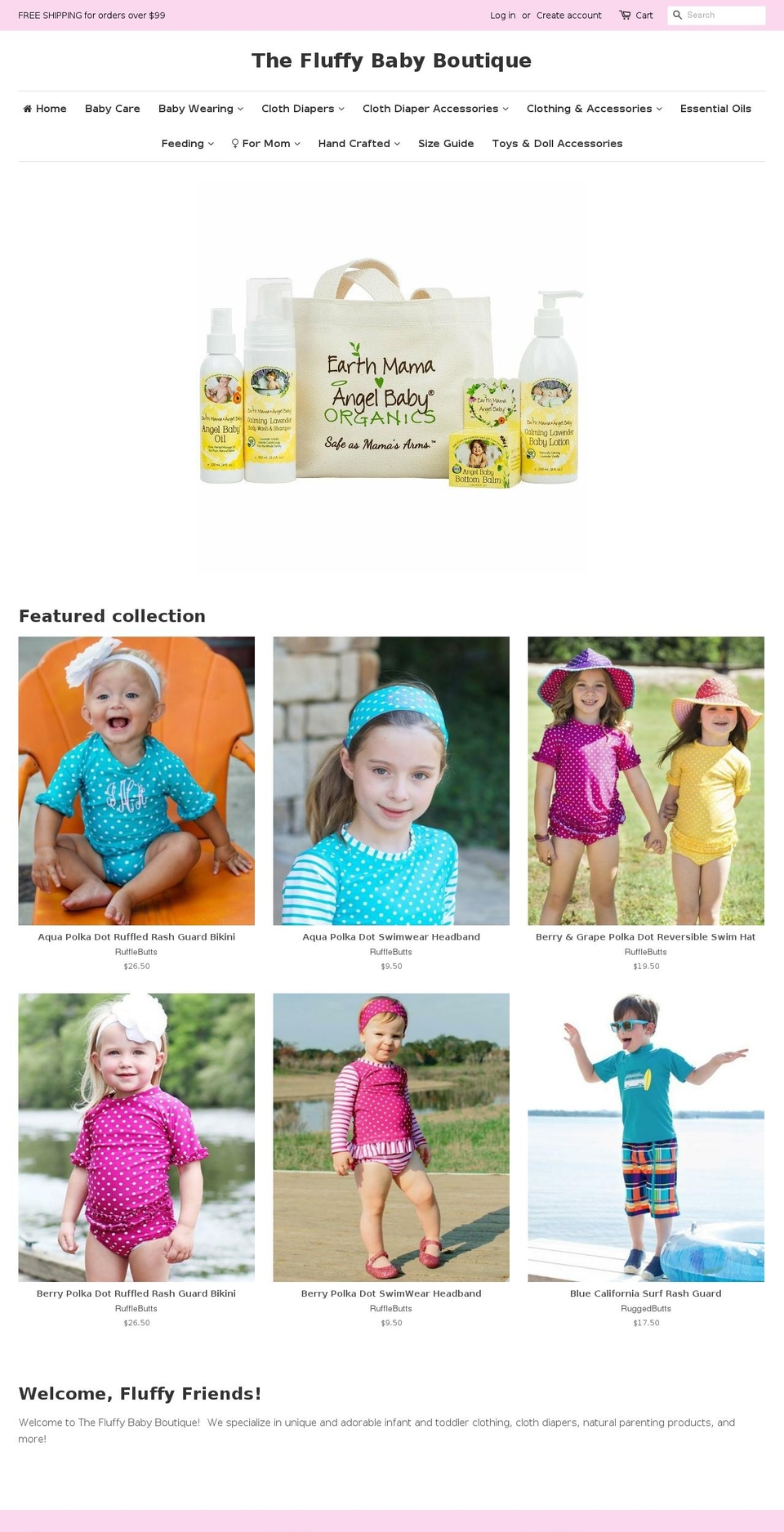 thefluffybaby.com shopify website screenshot