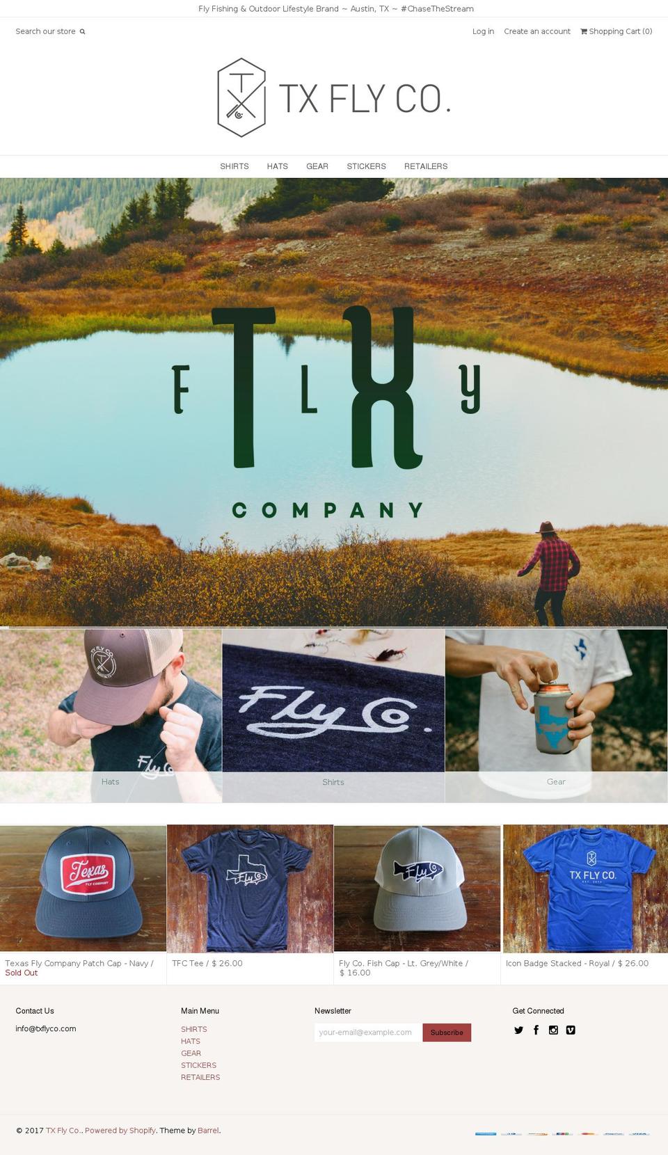 Weekend Shopify theme site example theflycompany.com