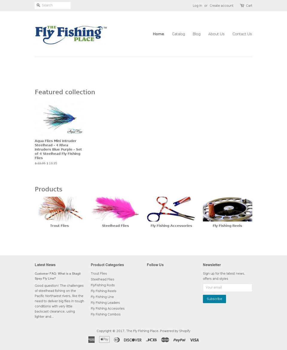 theflyfishingplace.com shopify website screenshot