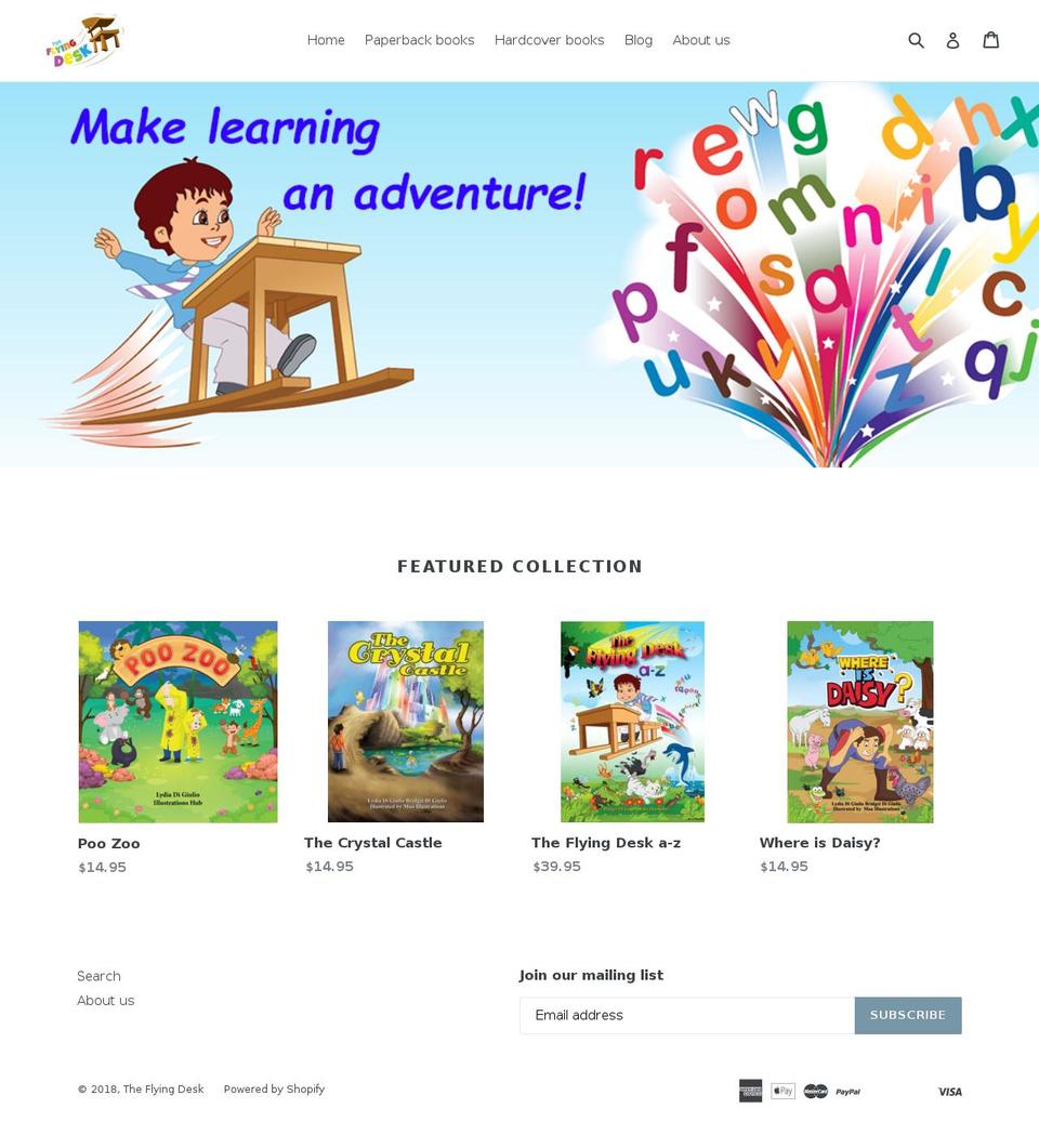 theflyingdesk.com — Shopify storefront screenshot