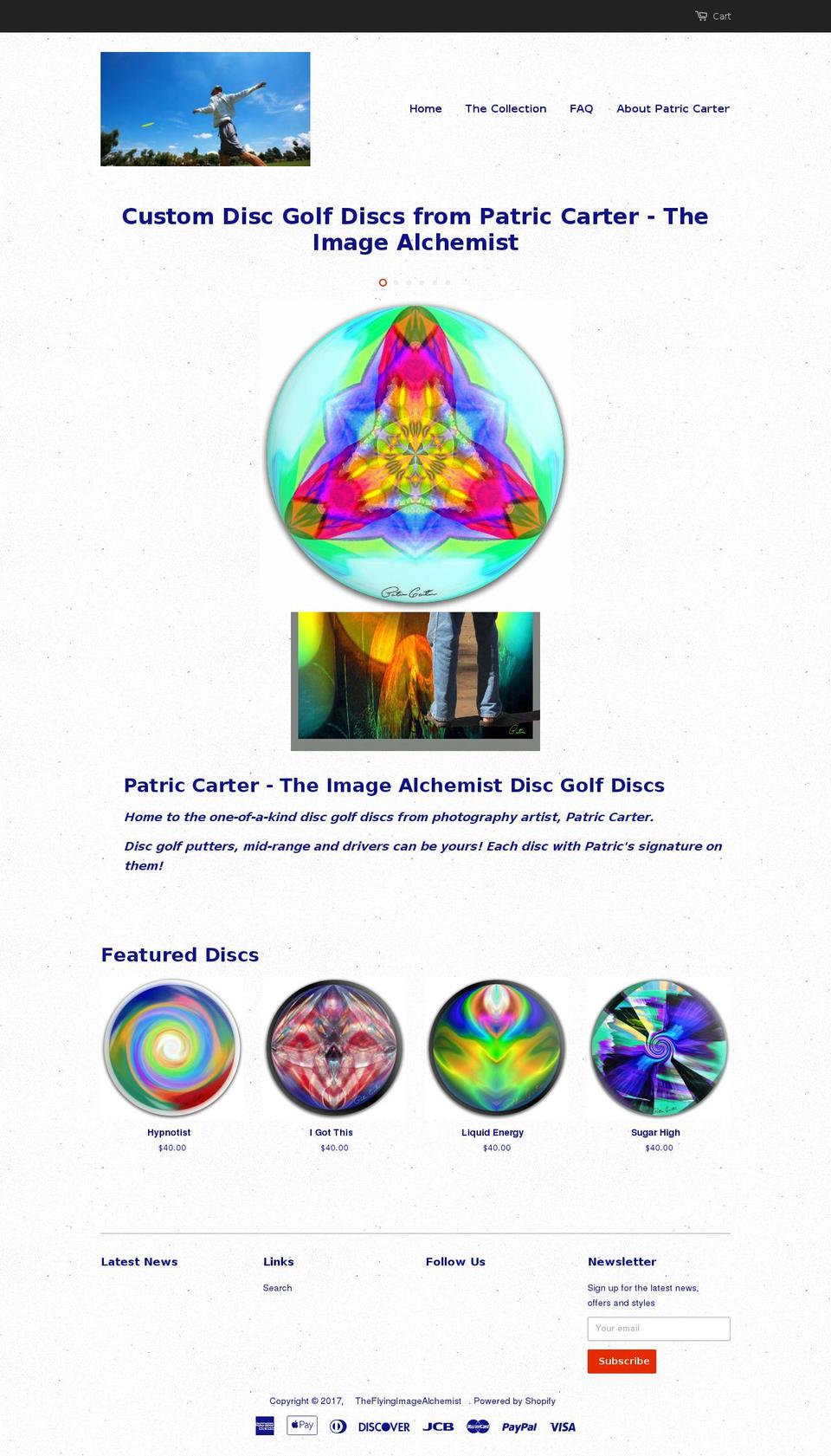 theflyingimagealchemist.com shopify website screenshot